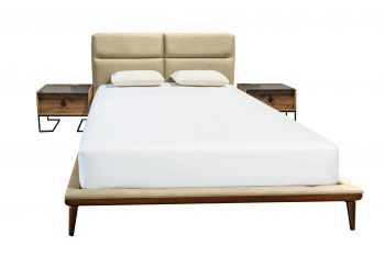 מיטה זוגית מרופדת עם ארגז מצעים דגם טקסס