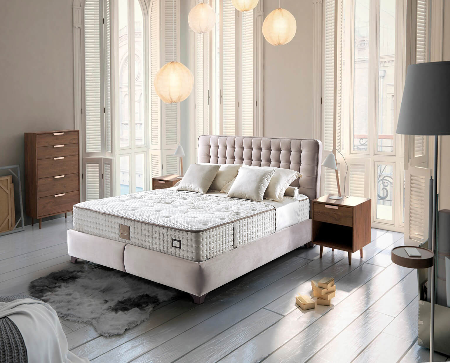 מיטה מעוצבת עם ארגז מצעים דגם נובה+לטו