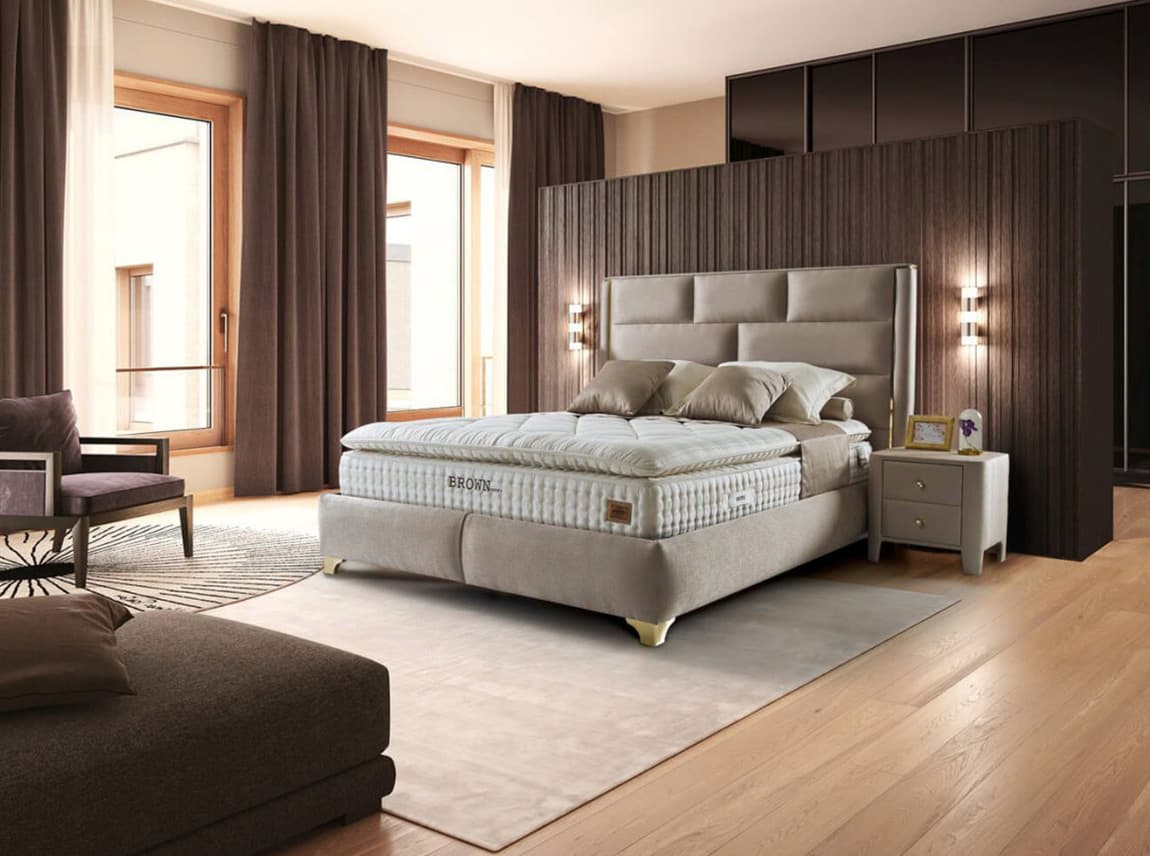 מיטה זוגית מעוצבת עם ארגז מצעים דגם נובה+סטרקס