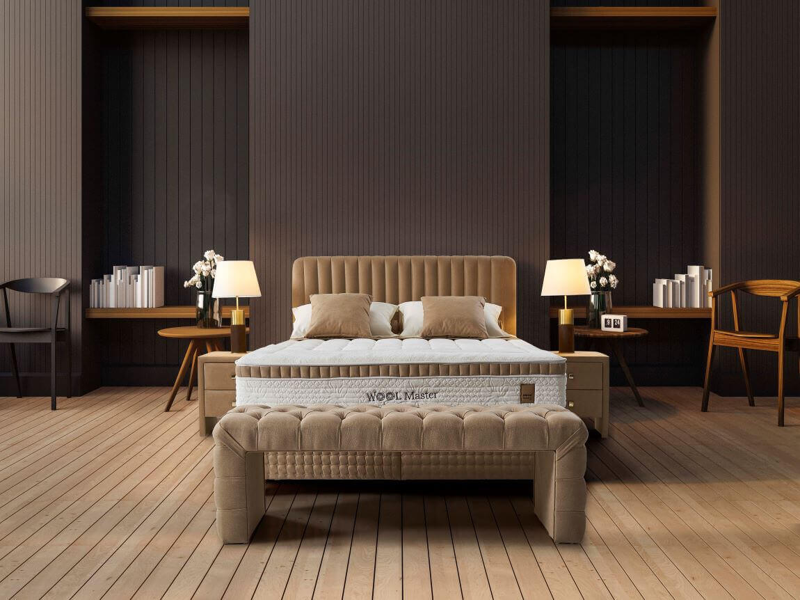 מיטה זוגית מעוצבת עם ארגז מצעים דגם פנדורה
