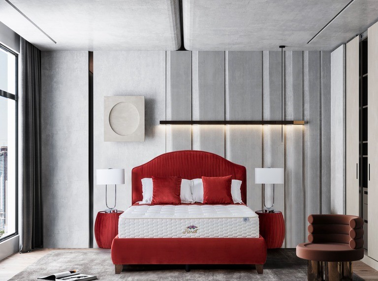 מיטה זוגית מעוצבת עם ארגז מצעים דגם נובה חזית שלמה+ילנה