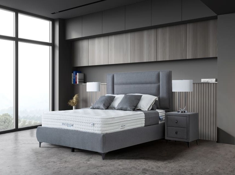 מיטה זוגית מעוצבת עם ארגז מצעים דגם נובה חזית שלמה+אוסקר