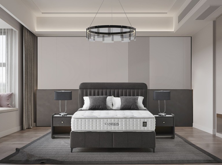 מיטה זוגית מעוצבת עם ארגז מצעים דגם אסאל+מלטה