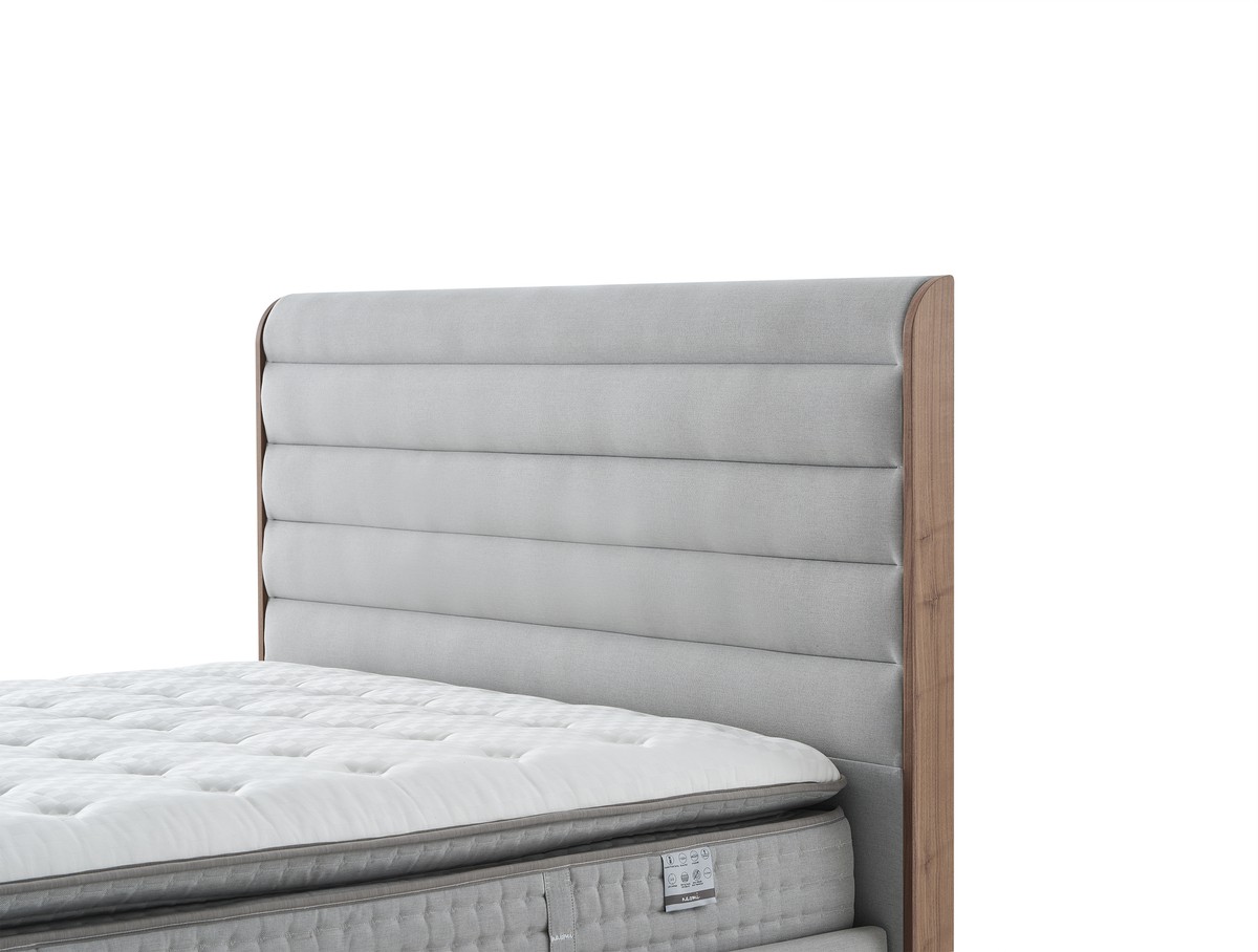 מיטה זוגית מעוצבת עם ארגז מצעים דגם נובה+קנווס
