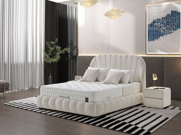 מיטה זוגית מרופדת עם ארגז מצעים דגם סיריוס קריולה